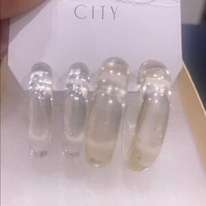 Clear Acrylic Hoop Earrings